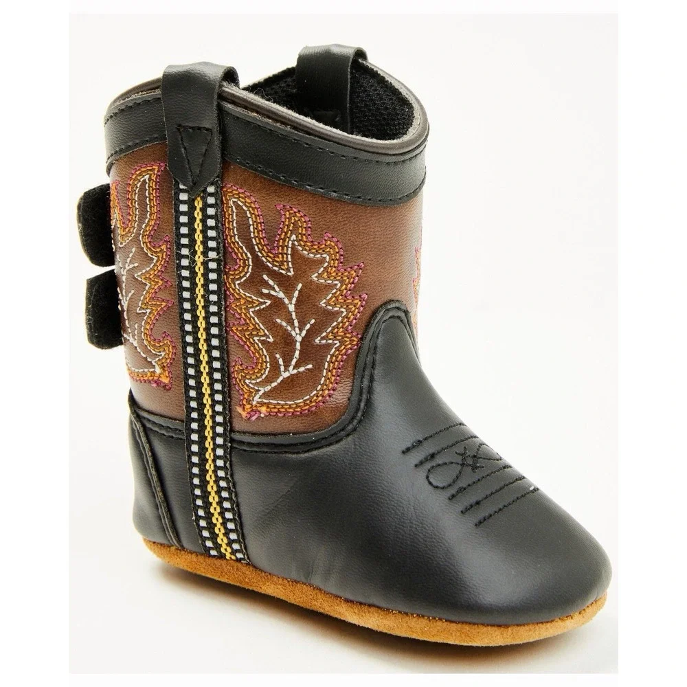 New Lil Boot Barn Baby Boys Sz 2 Western Cowboy Boots Blazin Poppet Suede